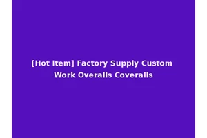 [Hot Item] Factory Supply Custom Work Overalls Coveralls