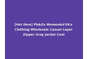 [Hot Item] Pb&Za Women's Clothing Wholesale Casual Lapel Zipper Gray Jacket Coat