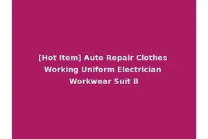 [Hot Item] Auto Repair Clothes Working Uniform Electrician Workwear Suit B