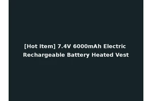 [Hot Item] 7.4V 6000mAh Electric Rechargeable Battery Heated Vest