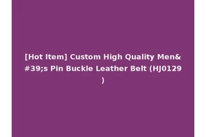 [Hot Item] Custom High Quality Men's Pin Buckle Leather Belt (HJ0129)