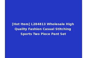[Hot Item] L284813 Wholesale High Quality Fashion Casual Stitching Sports Two Piece Pant Set
