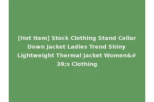 [Hot Item] Stock Clothing Stand Collar Down Jacket Ladies Trend Shiny Lightweight Thermal Jacket Women's Clothing