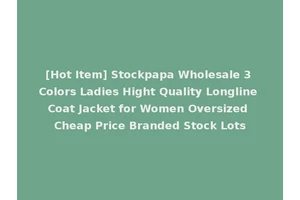 [Hot Item] Stockpapa Wholesale 3 Colors Ladies Hight Quality Longline Coat Jacket for Women Oversized Cheap Price Branded Stock Lots
