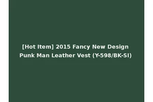 [Hot Item] 2015 Fancy New Design Punk Man Leather Vest (Y-598/BK-SI)