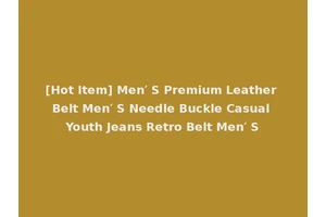 [Hot Item] Men′ S Premium Leather Belt Men′ S Needle Buckle Casual Youth Jeans Retro Belt Men′ S