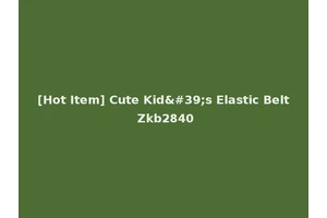 [Hot Item] Cute Kid's Elastic Belt Zkb2840