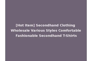 [Hot Item] Secondhand Clothing Wholesale Various Styles Comfortable Fashionable Secondhand T-Shirts