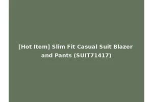 [Hot Item] Slim Fit Casual Suit Blazer and Pants (SUIT71417)