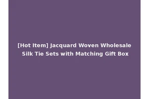 [Hot Item] Jacquard Woven Wholesale Silk Tie Sets with Matching Gift Box