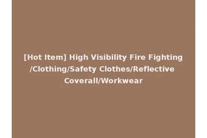 [Hot Item] High Visibility Fire Fighting/Clothing/Safety Clothes/Reflective Coverall/Workwear