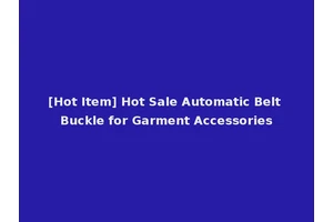 [Hot Item] Hot Sale Automatic Belt Buckle for Garment Accessories