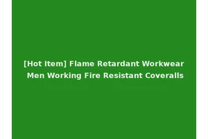 [Hot Item] Flame Retardant Workwear Men Working Fire Resistant Coveralls