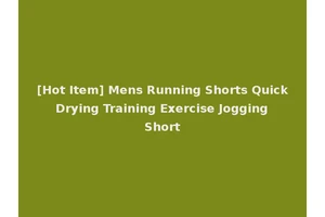 [Hot Item] Mens Running Shorts Quick Drying Training Exercise Jogging Short