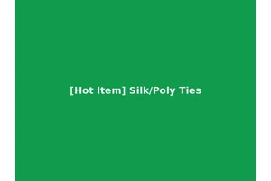[Hot Item] Silk/Poly Ties