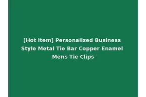 [Hot Item] Personalized Business Style Metal Tie Bar Copper Enamel Mens Tie Clips