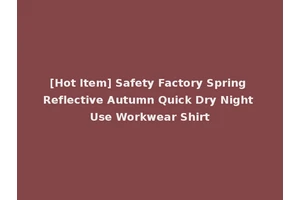 [Hot Item] Safety Factory Spring Reflective Autumn Quick Dry Night Use Workwear Shirt