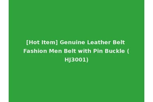 [Hot Item] Genuine Leather Belt Fashion Men Belt with Pin Buckle (HJ3001)