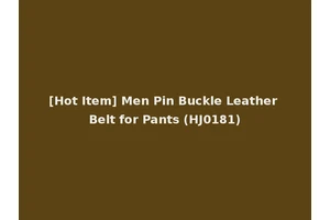 [Hot Item] Men Pin Buckle Leather Belt for Pants (HJ0181)