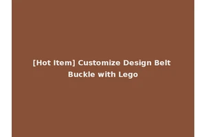 [Hot Item] Customize Design Belt Buckle with Lego