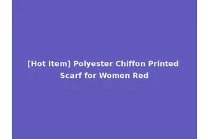 [Hot Item] Polyester Chiffon Printed Scarf for Women Red