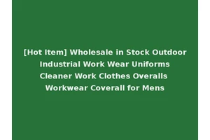 [Hot Item] Wholesale in Stock Outdoor Industrial Work Wear Uniforms Cleaner Work Clothes Overalls Workwear Coverall for Mens