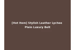 [Hot Item] Stylish Leather Lychee Plain Luxury Belt