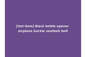 [Hot Item] Black bottle opener airplane buckle seatbelt belt