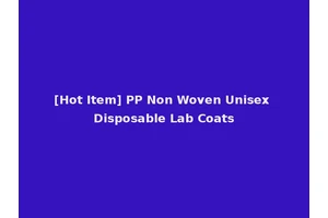 [Hot Item] PP Non Woven Unisex Disposable Lab Coats