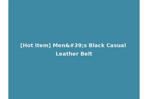 [Hot Item] Men's Black Casual Leather Belt