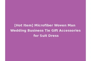 [Hot Item] Microfiber Woven Man Wedding Business Tie Gift Accessories for Suit Dress