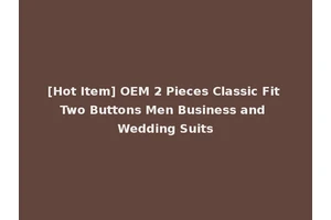 [Hot Item] OEM 2 Pieces Classic Fit Two Buttons Men Business and Wedding Suits