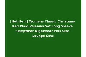 [Hot Item] Womens Classic Christmas Red Plaid Pajamas Set Long Sleeve Sleepwear Nightwear Plus Size Lounge Sets