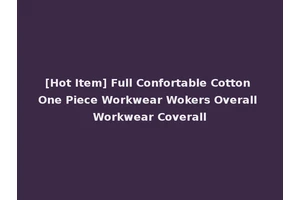 [Hot Item] Full Confortable Cotton One Piece Workwear Wokers Overall Workwear Coverall