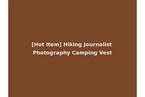 [Hot Item] Hiking Journalist Photography Camping Vest