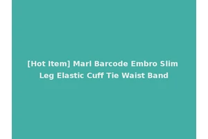 [Hot Item] Marl Barcode Embro Slim Leg Elastic Cuff Tie Waist Band