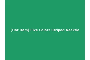 [Hot Item] Five Colors Striped Necktie