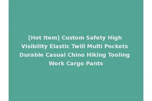 [Hot Item] Custom Safety High Visibility Elastic Twill Multi Pockets Durable Casual Chino Hiking Tooling Work Cargo Pants