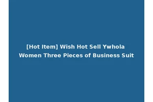 [Hot Item] Wish Hot Sell Ywhola Women Three Pieces of Business Suit