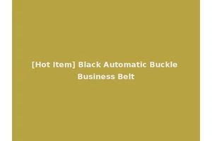 [Hot Item] Black Automatic Buckle Business Belt