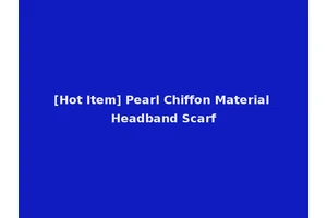 [Hot Item] Pearl Chiffon Material Headband Scarf