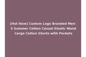 [Hot Item] Custom Logo Branded Men′ S Summer Cotton Casual Elastic Waist Cargo Cotton Shorts with Pockets