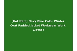 [Hot Item] Navy Blue Color Winter Coat Padded Jacket Workwear Work Clothes