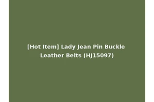 [Hot Item] Lady Jean Pin Buckle Leather Belts (HJ15097)