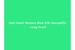 [Hot Item] Women Blue Silk Georgette Long Scarf