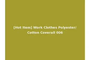 [Hot Item] Work Clothes Polyester/Cotton Coverall 006