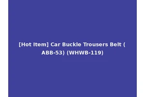 [Hot Item] Car Buckle Trousers Belt (ABB-53) (WHWB-119)