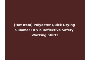 [Hot Item] Polyester Quick Drying Summer Hi Vis Reflective Safety Working Shirts