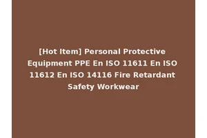 [Hot Item] Personal Protective Equipment PPE En ISO 11611 En ISO 11612 En ISO 14116 Fire Retardant Safety Workwear