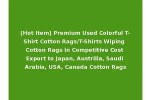 [Hot Item] Premium Used Colorful T-Shirt Cotton Rags/T-Shirts Wiping Cotton Rags in Competitive Cost Export to Japan, Austrilia, Saudi Arabia, USA, Canada Cotton Rags
